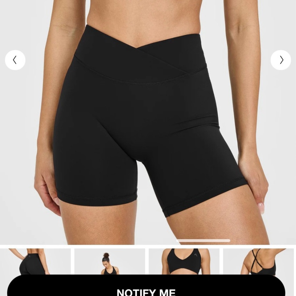 Oner unified wrap shorts black size small